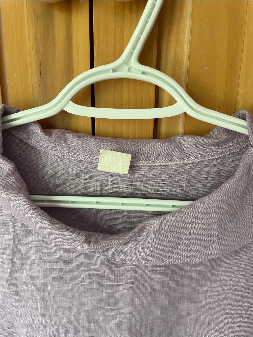 Linen/cotton blend Lintico lavender blouse - Picture 2 of 10